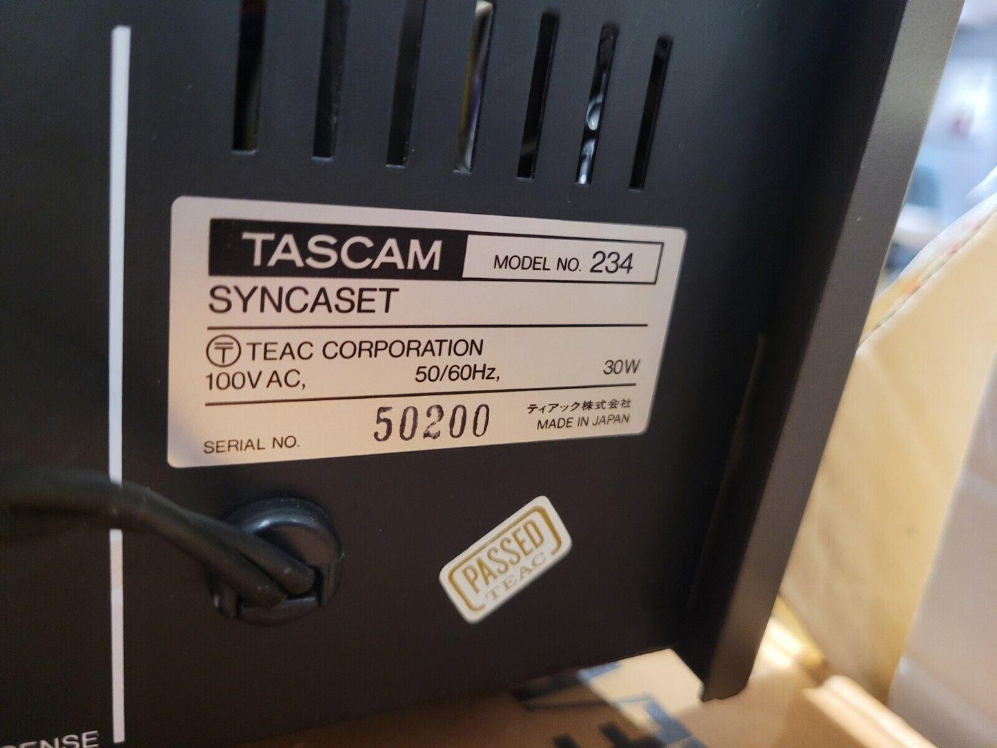Kit cinghie ricambio per restaurazione piastra cassette vintage Teac-Tascam 234 SYNCASET