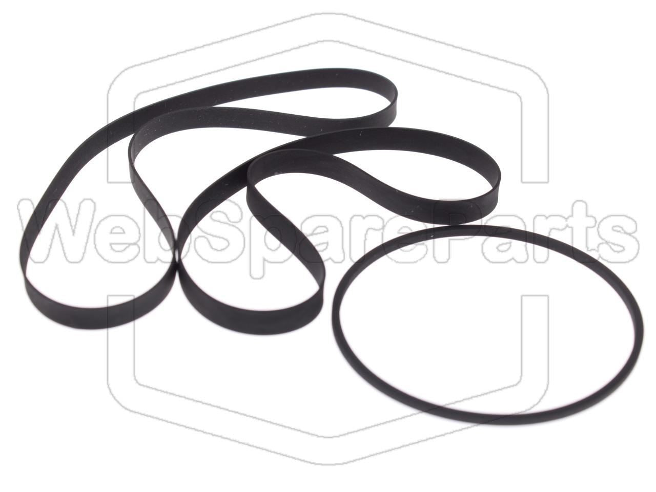 Kit cinghie ricambio per restaurazione piastra cassette vintage Denon UDR-100 (D-100)