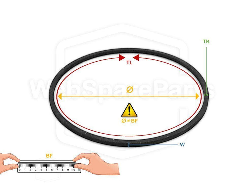 Ø 015.0 mm x 0.55 mm Cinghia audio quadrata