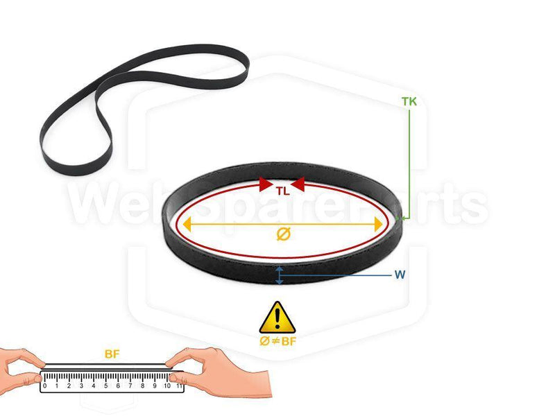 Ø 156 mm x  4.35 mm x 0.95 mm Audio Flat Belt