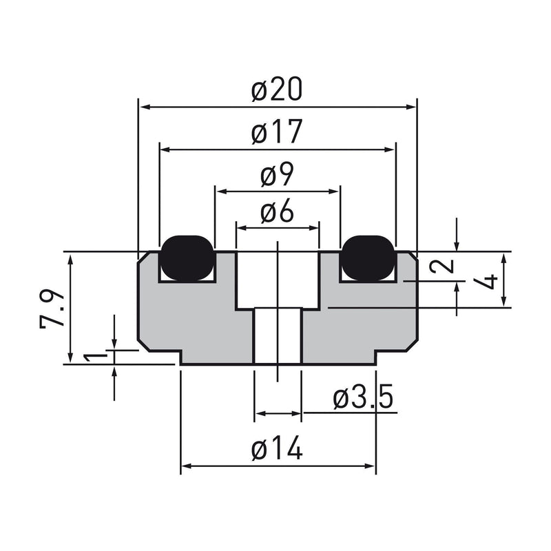 Dynavox aluminum device feet mini black set of 4