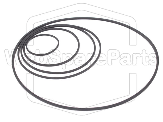 Kit cinghie ricambio per restaurazione piastra cassette vintage Harman Kardon HK-2000