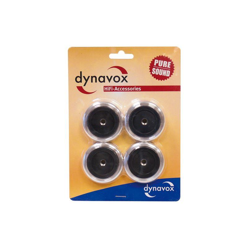 Dynavox aluminum feet for HiFi devices, set of 4, silver