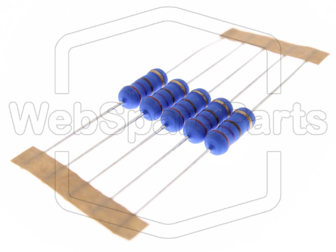 5x Resistenza a film metallico 270R 2W ±5% Ø5x12mm