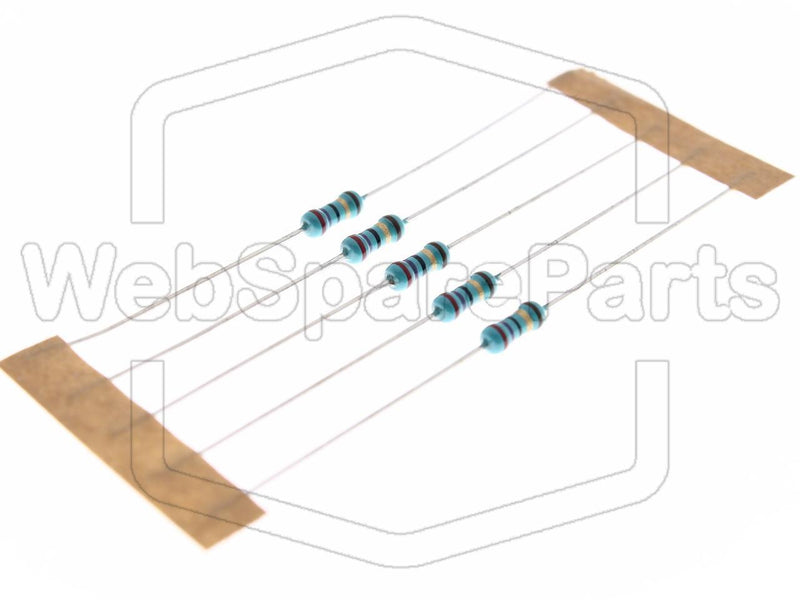 5x Metallic Film Resistance 27R 0.6W ±1% Ø2.5x6.8mm