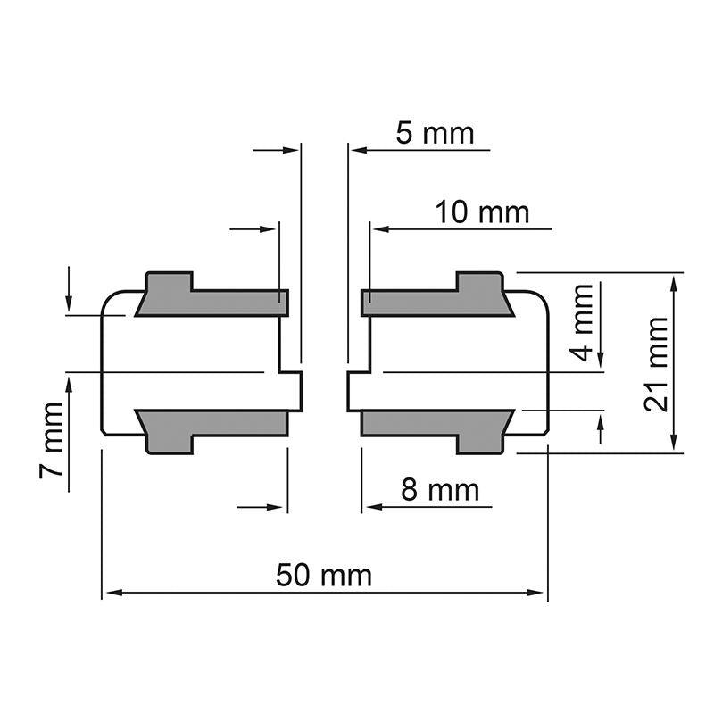 Dynavox aluminum feet for HiFi devices, set of 4, silver