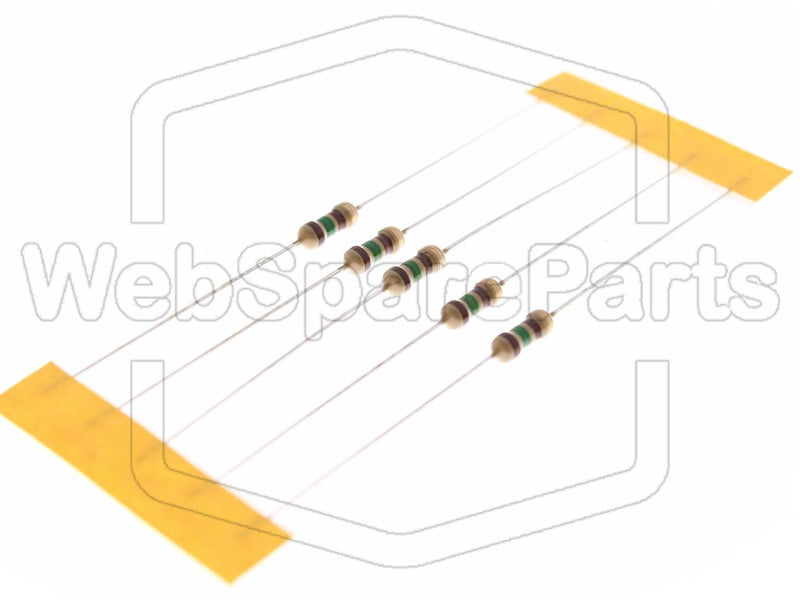 5x Resistenza a film di carbonio 150R 0.25W ±5% Ø2.3x6mm