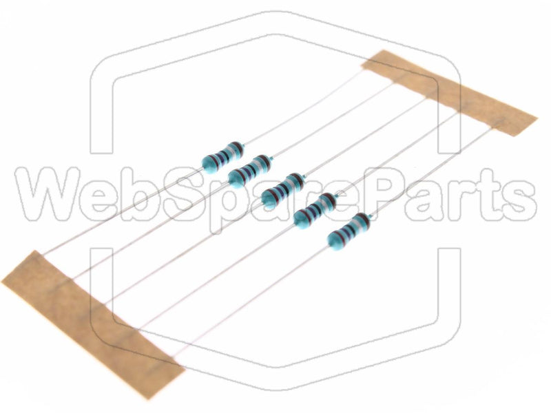 5x Metallic Film Resistance 2.7R 0.6W ±1% Ø2.5x6.8mm - WebSpareParts