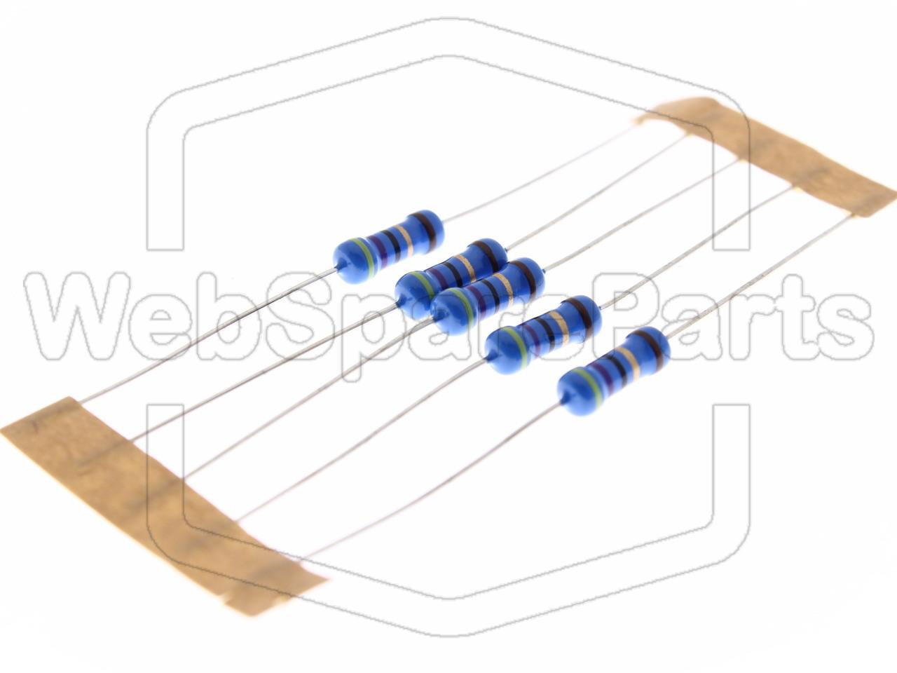 5x Resistenza a film metallico 47R 1W ±1% Ø3,5x10mm