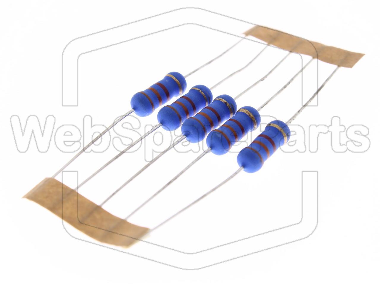 5x Resistenza a film metallico 3.3kR 2W ±5% Ø5x12mm