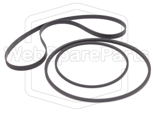 Kit cinghie ricambio per restaurazione piastra cassette vintage Denon DRR-F100 (DF-100)