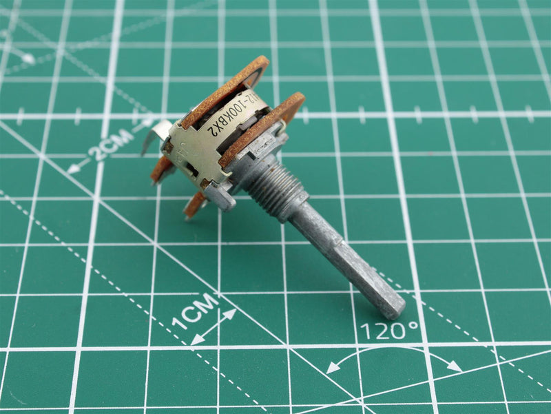 Potentiometer LOG 2 x 100K ALPS Japan