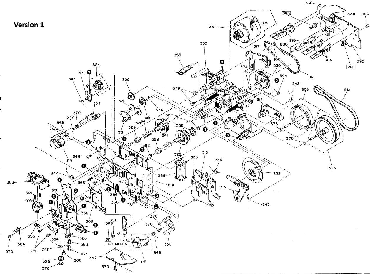 Kit cinghie ricambio per doppia piastra cassette Kenwood KX-W6040