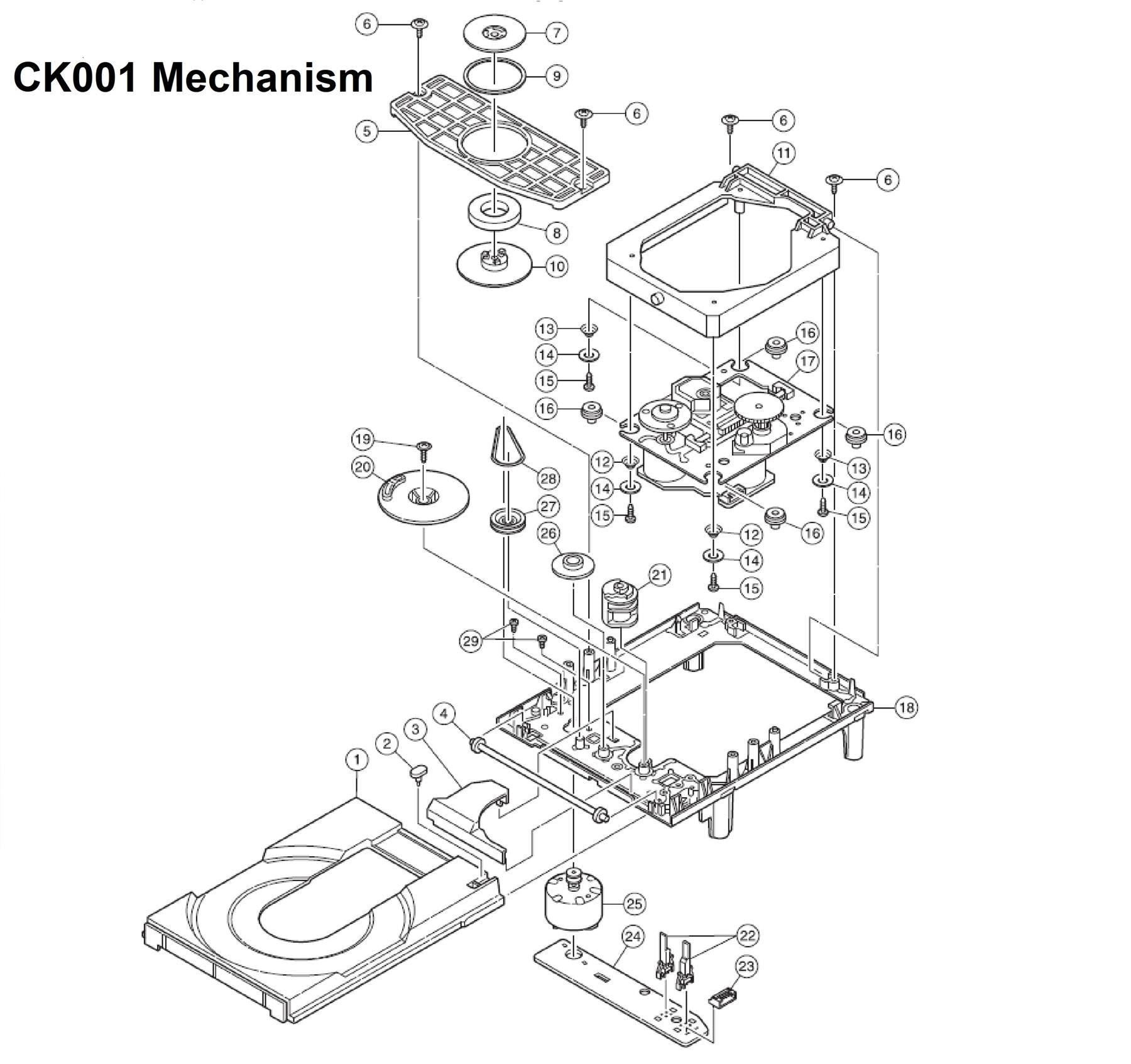 Gear Cover for Yamaha CDX-880 Mechanism Cd (Position 03)