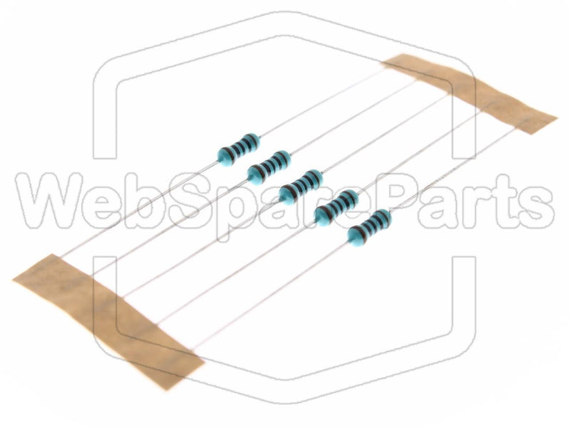 5x Metallic Film Resistance 100R 0.6W ±1% Ø2.5x6.8mm