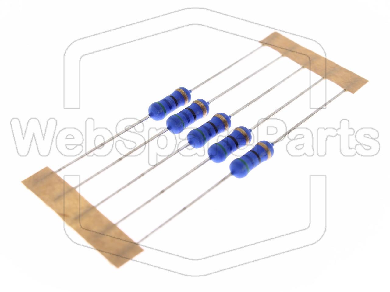 5x Resistenza a film metallico 56R 1W ±5% Ø4x10mm