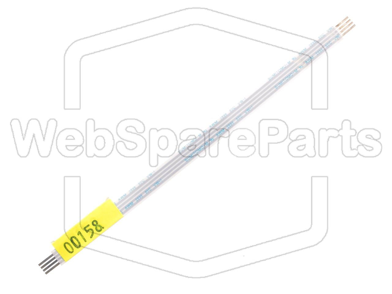 4 Pins Flat Cable L=140mm W=6.4mm