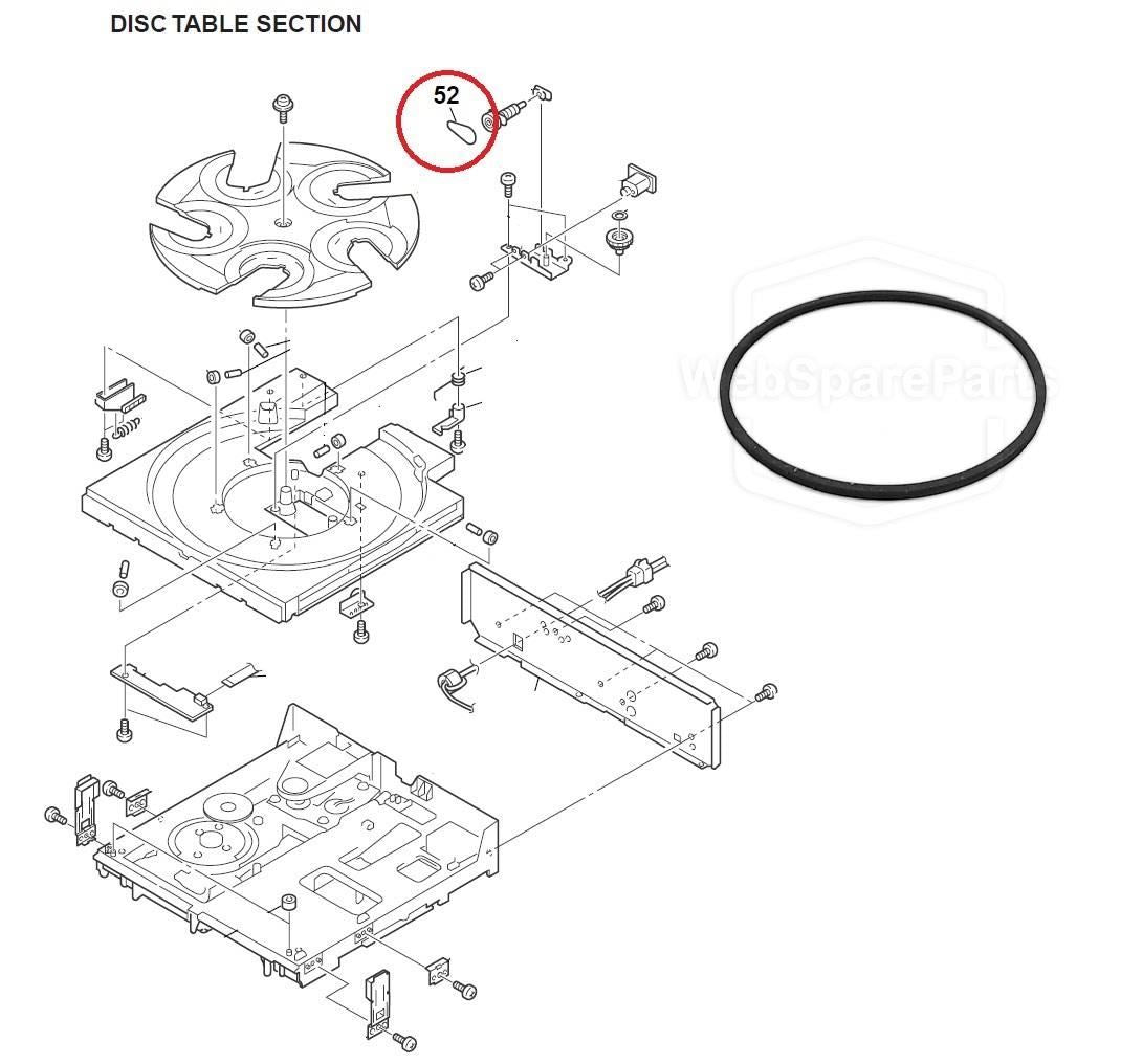 Cinghia (TABLE DISC) per lettore CD Sony CDP-C250Z