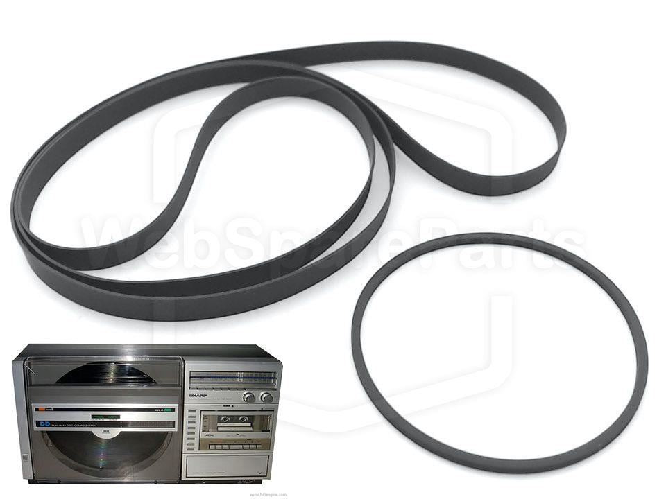 Kit cinghie ricambio per giradischi Sharp VZ-3000