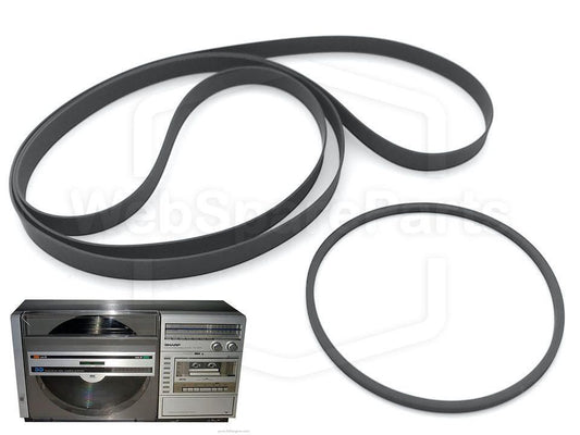 Kit cinghie ricambio per giradischi Sharp VZ-3000