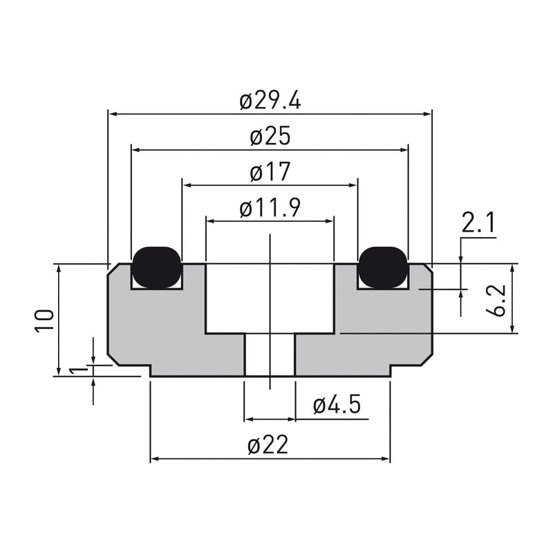 Dynavox aluminum device feet midi black set of 4