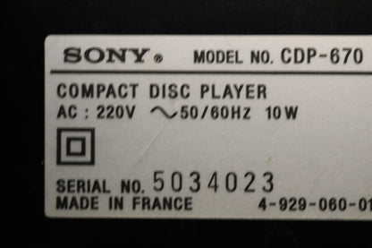 Cinghia ricambio per apertura/chiusura cassetto CD Sony CDP-670 (EU-Model)