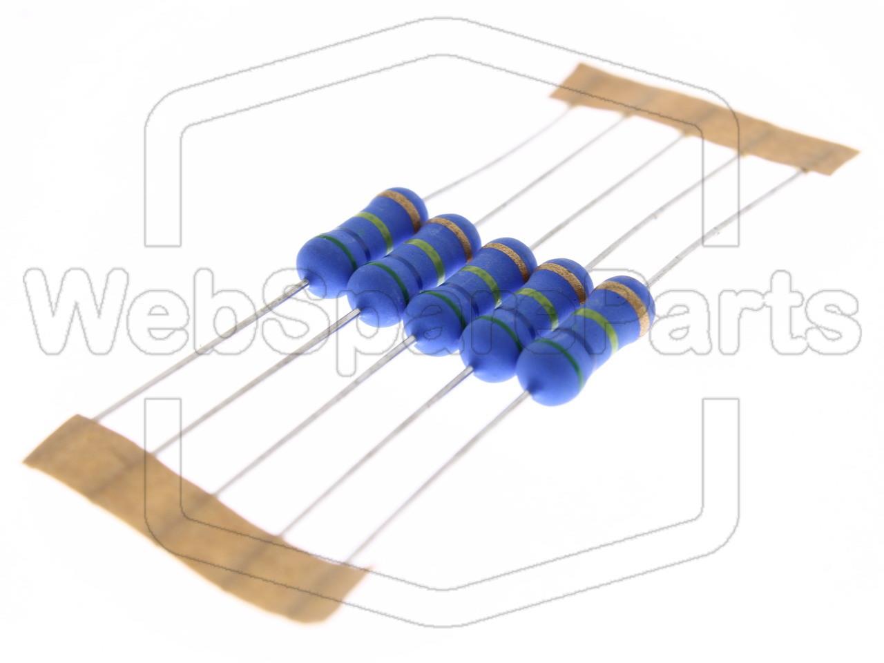 5x Resistenza a film metallico 560kR 2W ±5% Ø5x12mm