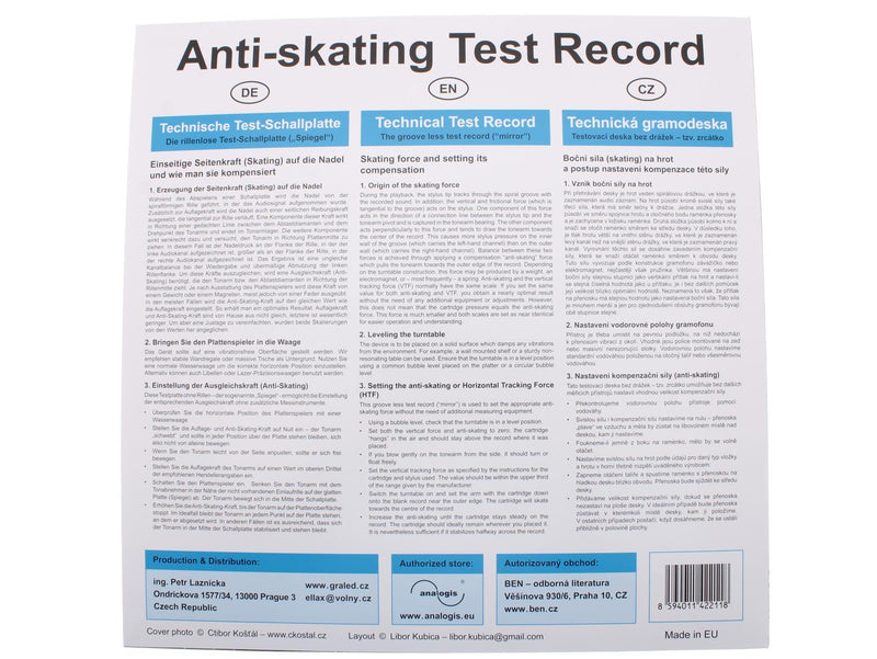 Anti-skating Test Record Test Record antiskating setting - WebSpareParts